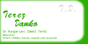 terez damko business card