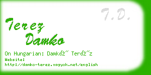terez damko business card